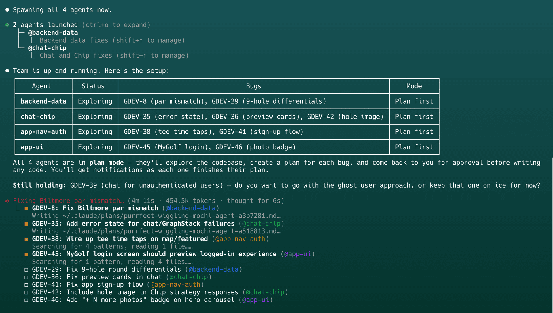 Multiple Claude Code agents running in parallel